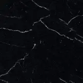 Marquina black marble texture with polished finish, displaying irregular white veining patterns and a high contrast, smooth surface.
